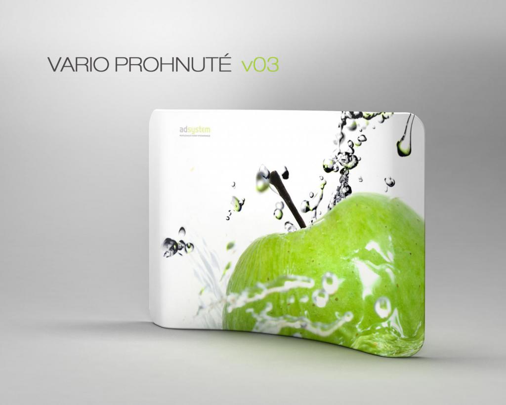 Prohnutá textilní fotostěna VARIO v03