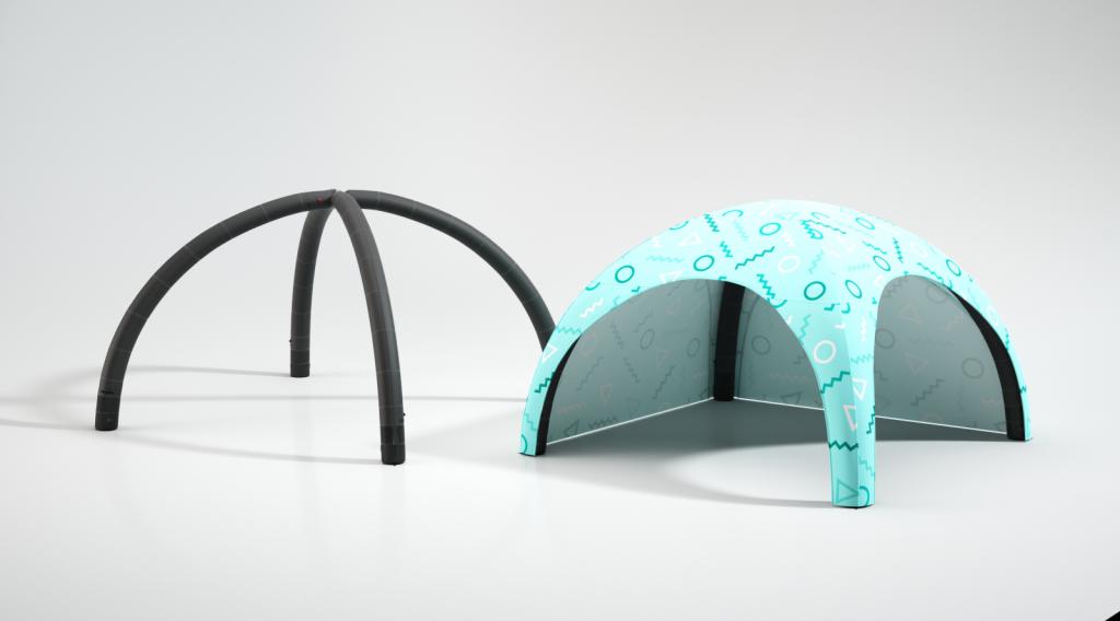 Nafukovací prezentační stan Air Tent Premium 6 x 6m s potiskem, konstrukce