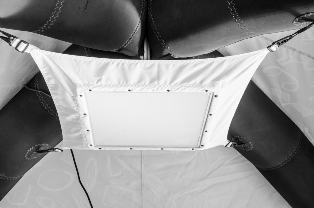 Nafukovací prezentační stan Air Tent Premium - Střecha konstrukce zevnitř detail