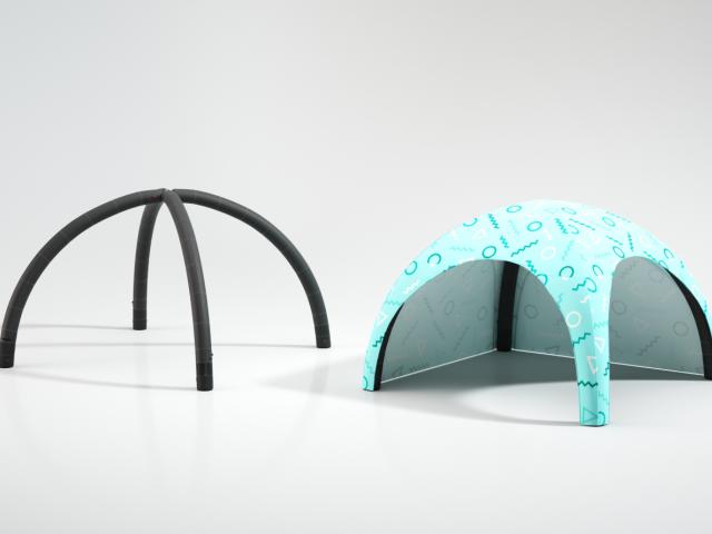 Nafukovací prezentační stan Air Tent Premium 5 x 5m s potiskem, konstrukce