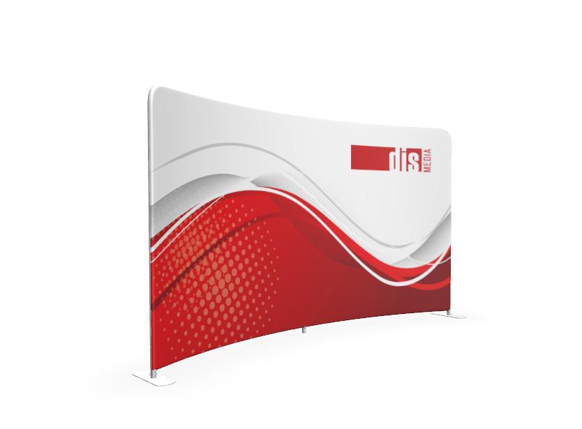 Prezentační prohnutá textilní fotostěna Vario FV11 400 cm